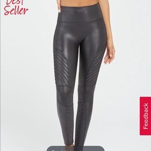 SPANX Faux Leather Moto Leggings